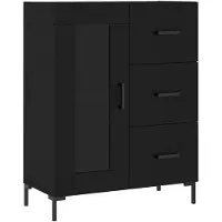 vidaXL Buffet noir 69,5x34x90 cm bois d'ingénierie