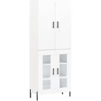 vidaXL Highboard blanc 69,5x34x180 cm Bois composite