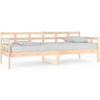 vidaXL Lit de jour en pin massif 80x200 cm