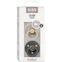 BIBS Colour Tétine - Taille 2 - 2 Pack - Tour - Sable/Iron - - UneTaille - Tétine
