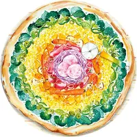 Ravensburger RAV puzzle 500 Palette de couleurs Pizza 17347