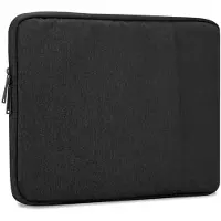 Cadorabo Sacoche de protection pour ordinateur portable / tablette 13.3 pouces en Noir - Sacoche pour ordinateur portable en tissu avec doublure en velours et compartiment