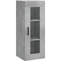 vidaXL Armoire murale gris béton 34,5x34x90 cm
