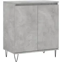 vidaXL Sideboard gris béton 60x35x70 cm Bois composite