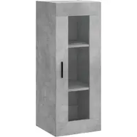 vidaXL Armoire murale gris béton 34,5x34x90 cm