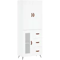 vidaXL Highboard blanc 69,5x34x180 cm Bois composite