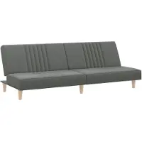 vidaXL Canapé-lit gris foncé tissu