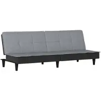 vidaXL Canapé-lit à gris clair tissu