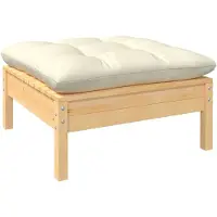 vidaXL Tabouret d'extérieur avec coussin en pin massif