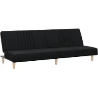 vidaXL Canapé-lit Tissu noir