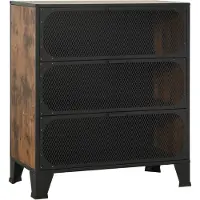 vidaXL Armoire de rangement Marron rustique 72x36x82 cm Métal et MDF