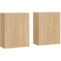 vidaXL Armoires murales 2 pcs. chêne Sonoma 69,5x34x90 cm