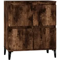 vidaXL Sideboard chêne fumé 60x35x70 cm bois composite