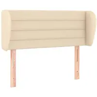 vidaXL Tête de lit avec oreilles Crème 83x23x78/88 cm Tissu
