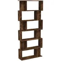 vidaXL Bibliothèque/Cloison Chêne fumé 80x24x192 cm Bois d'ingénierie