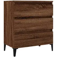 vidaXL Sideboard brun imitation chêne 60x35x70 cm Matériau dérivé du bois