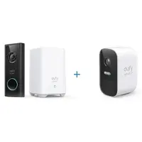 Eufy Kit Sonnette Vidéo 2k Et Homebase + cam 2c Blanc (e81133d2)