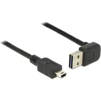 DeLOCK Câble EASY-USB 2.0-A coudé vers Mini-B 0,5m, utilisable des deux côtés