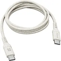 Xtrememac Eco Line C?ble USB-C vers USB-C 2?m Mati?re Synth?tique Cr?me
