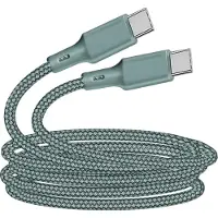 BigBen Interactive JGCBLCOTCC2MNG - USB C/C Coton Cable ECO 3A 2M Night Green