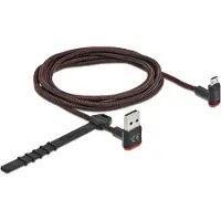 DeLOCK Easy - Câble USB - Câble USB (M) avec connecteur angulaire (vers le haut/vers le bas), double face, vers Micro-USB Type B (M)