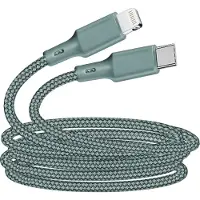 BigBen Interactive Câble Eco-conçu USB C / Lightning 3A 2m PD 60W Night Green Just Green