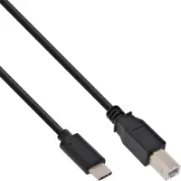 InLine 35765 Câble USB 2.0, type C prise à B prise, noir, 5m