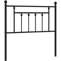 vidaXL Tête de lit de rechange en métal noir 90 cm
