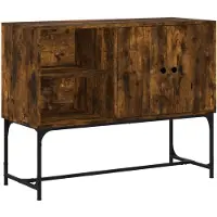 vidaXL Sideboard chêne fumé 100x40x79,5 cm bois composite
