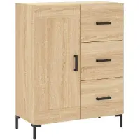 vidaXL Sideboard chêne Sonoma 69,5x34x90 cm Matériau dérivé du bois