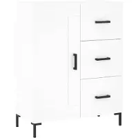 vidaXL Sideboard Blanc 69,5x34x90 cm Bois composite