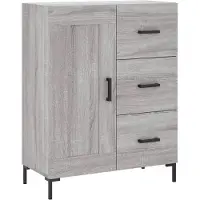 vidaXL Sideboard Gris Sonoma 69,5x34x90 cm Matériau dérivé du bois