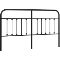 vidaXL Tête de lit de rechange en métal noir 180 cm