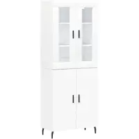 vidaXL Highboard blanc 69,5x34x180 cm Bois composite