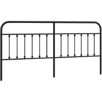 vidaXL Tête de lit de rechange en métal noir 200 cm