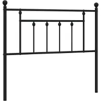 vidaXL Tête de lit de rechange en métal noir 100 cm