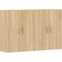vidaXL Armoires murales 2 pcs. chêne Sonoma bois composite