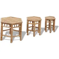 vidaXL Tabourets de jardin lot de 3 bambou