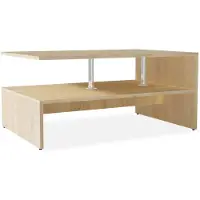 vidaXL Table basse en aggloméré 90 x 59 x 42 cm chêne