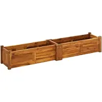 vidaXL Lit surélevé de jardin Bois d'acacia 150x30x25 cm