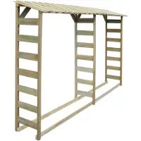 vidaXL Double abri de stockage du bois 300 x 44 x 176 cm Pin imprégné