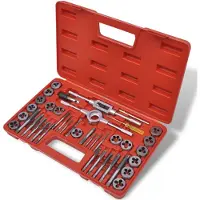 vidaXL Ensemble de tarauds et matrices 40 pcs