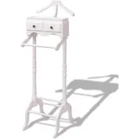 vidaXL Portant à vêtements avec armoire Bois Blanc