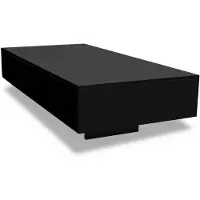 vidaXL Table basse haute brillance noire