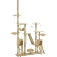 vidaXL Arbre à chat avec griffoirs en sisal 230 - 250 cm Beige