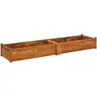 vidaXL Lit surélevé de jardin Bois d'acacia 200x50x25 cm