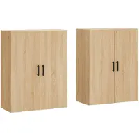 vidaXL Armoires murales 2 pcs. chêne Sonoma 69,5x34x90 cm