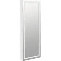 vidaXL Armoire à bijoux miroir avec éclairage LED mural blanc