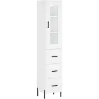 vidaXL Highboard blanc 34,5x34x180 cm Bois composite