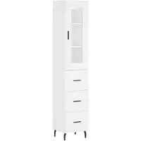 vidaXL Highboard blanc 34,5x34x180 cm Bois composite